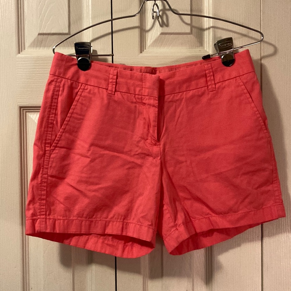 J. Crew Pink 100% Cotton Broken- In Chino Shorts size 4